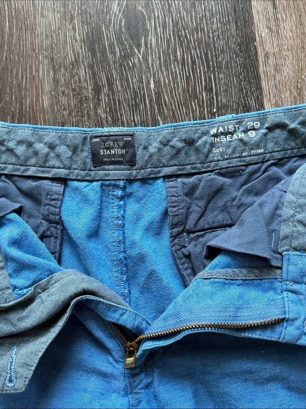 Men's J. Crew Casual Light Blue Cotton Shorts - 29 waist